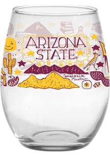 Arizona State Sun Devils Julia Gash Stemless Wine Glass