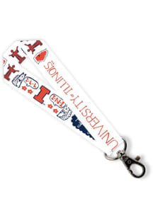 Orange Illinois Fighting Illini Julia Gash Keychain