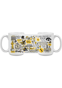 Yellow Iowa Hawkeyes 15oz Julia Gash Mug