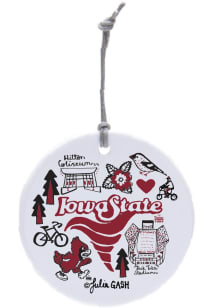 Iowa State Cyclones Julia Gash Ornament - Red