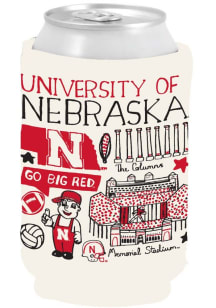 Red Nebraska Cornhuskers 12 oz Julia Gash Can Coolie