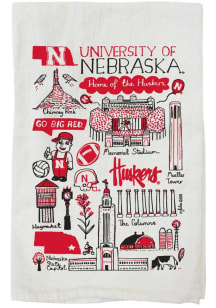 Red Nebraska Cornhuskers Julia Gash Natural Towel