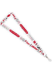 Nebraska Cornhuskers Red Julia Gash Satin Lanyard