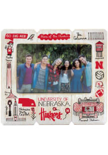 Red Nebraska Cornhuskers Julia Gash 4x6 inch Distressed Wood Picture Frame