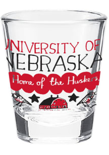 Red Nebraska Cornhuskers Julia Gash Shot Glass