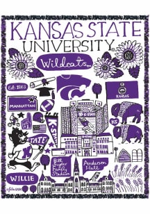 K-State Wildcats Julia Gash Campus Tapestry Blanket