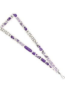 K-State Wildcats White Julia Gash Satin Lanyard