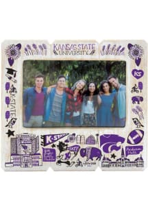 K-State Wildcats Julia Gash 4x6 inch Distressed Wood Picture Frame