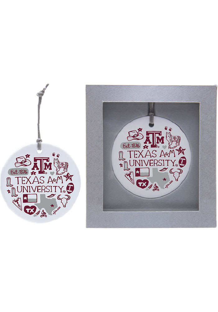 Texas A&M Aggies 12'' Sugar Skull Sign