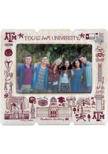 Texas A&amp;M Aggies Julia Gash 4x6 inch Distressed Wood Picture Frame
