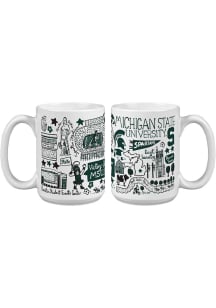 White Michigan State Spartans 15oz Julia Gash Mug