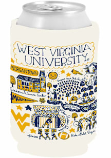 West Virginia Mountaineers 12 oz Julia Gash Can Coolie - Navy Blue