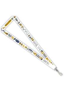 West Virginia Mountaineers Julia Gash Satin Lanyard - Navy Blue
