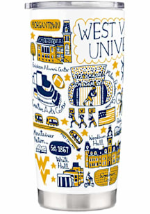 West Virginia Mountaineers Julia Gash Stainless Steel Tumbler - Navy Blue