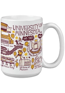 Maroon Minnesota Golden Gophers 15oz Julia Gash Ceramic Mug