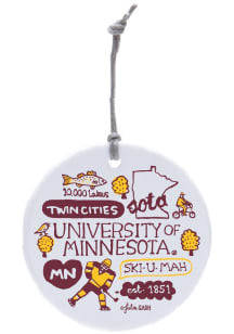 Maroon Minnesota Golden Gophers Julia Gash Ornament