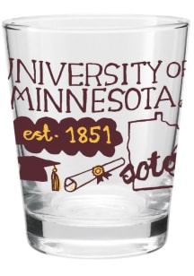 Maroon Minnesota Golden Gophers Julia Gash Shot Glass