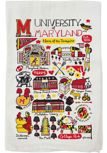 Red Maryland Terrapins Julia Gash Natural Towel