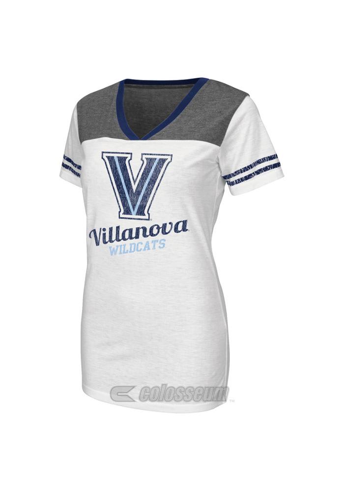 Colosseum Villanova Wildcats Juniors White Starfire V-Neck T-Shirt