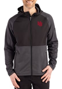 Mens Nebraska Cornhuskers Black Cutter and Buck Vault Peshastin Long Sleeve Full Zip Jacket