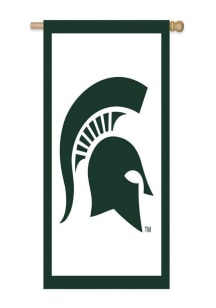Green Michigan State Spartans 28x44 Applique Sleeve Banner