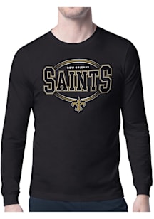 Starter New Orleans Saints Black Team Track Long Sleeve T Shirt