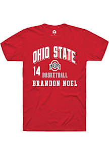 Brandon Noel Ohio State Buckeyes Red NIL Arch Logo Short Sleeve Player T Shirt