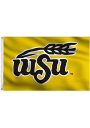 Wichita State Shockers 3x5 Gold Wheat Grommet Yellow Silk Screen Grommet Flag