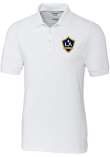 Cutter and Buck LA Galaxy White Advantage Pique Big and Tall Polo
