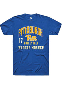 Brooke Mosher Rally Mens Blue Pitt Panthers NIL Arch Logo Player T Shirt