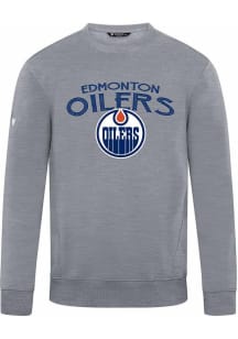 Levelwear Edmonton Oilers Mens Grey Zane Mission Long Sleeve Crew Sweatshirt