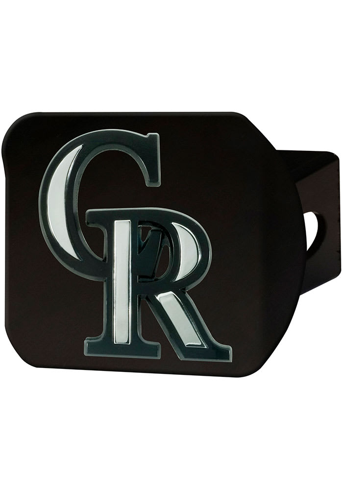 Fan Mats Colorado Rockies Black Metal Hitch Cover - 3D Color