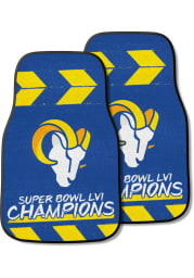 Sports Licensing Solutions Los Angeles Rams Super Bowl LVI Champions 2pc Carpet Car Mat - Blue