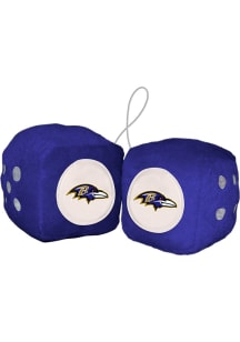 Sports Licensing Solutions Baltimore Ravens Team Logo Fuzzy Dice - Purple