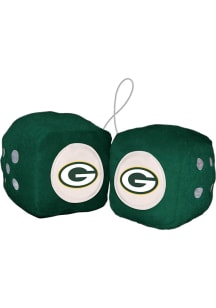 Sports Licensing Solutions Green Bay Packers Team Logo Fuzzy Dice - Green