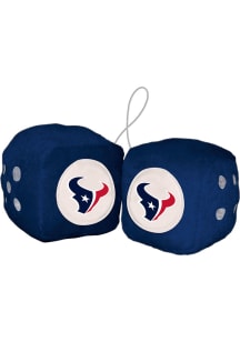 Sports Licensing Solutions Houston Texans Team Logo Fuzzy Dice - Navy Blue