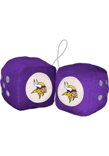 Sports Licensing Solutions Minnesota Vikings Team Logo Fuzzy Dice - Purple