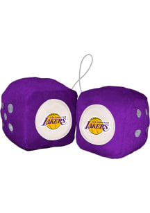 Sports Licensing Solutions Los Angeles Lakers Team Logo Fuzzy Dice - Purple