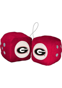 Sports Licensing Solutions Georgia Bulldogs Team Logo Fuzzy Dice - Red
