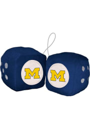 Sports Licensing Solutions Michigan Wolverines Team Logo Fuzzy Dice - Blue