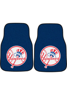 Sports Licensing Solutions New York Yankees 2 Piece Carpet Car Mat - Navy Blue