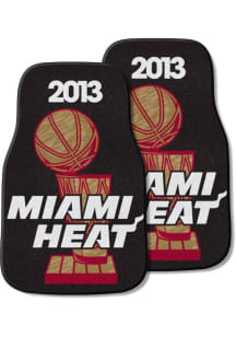 Sports Licensing Solutions Miami Heat 2 Piece Carpet Car Mat - Black