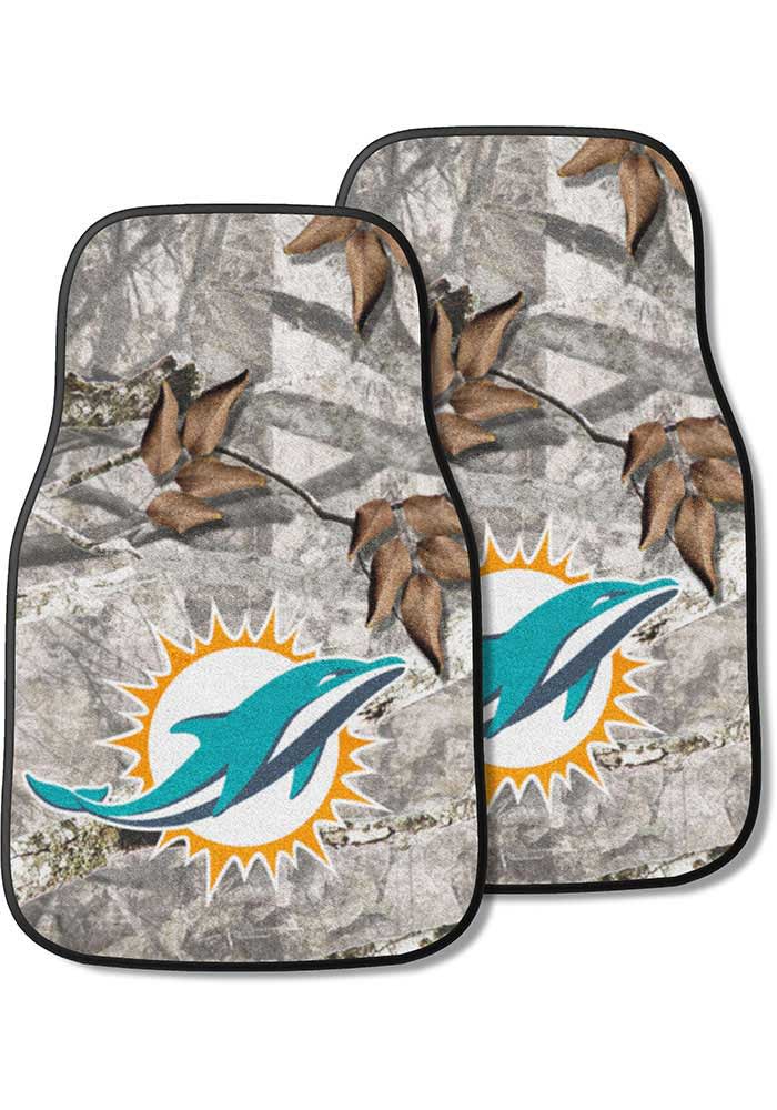 Sports Licensing Solutions Miami Dolphins 2 Piece Carpet Car Mat - Green