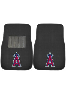 Los Angeles Angels 2 Piece Embroidered Car Mat - Black