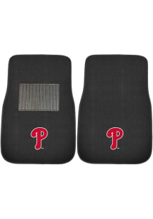 Philadelphia Phillies 2 Piece Embroidered Car Mat - Black