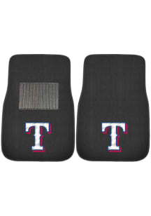Sports Licensing Solutions Texas Rangers 2 Piece Embroidered Car Mat - Black
