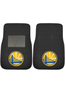 Sports Licensing Solutions Golden State Warriors 2 Piece Embroidered Car Mat - Black