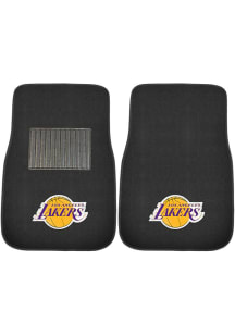 Sports Licensing Solutions Los Angeles Lakers 2 Piece Embroidered Car Mat - Black