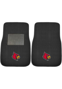 Sports Licensing Solutions Louisville Cardinals 2 Piece Embroidered Car Mat - Black