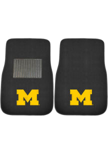 Sports Licensing Solutions Michigan Wolverines 2 Piece Embroidered Car Mat - Black